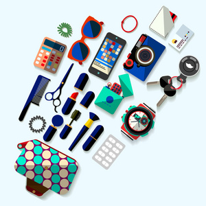 耳環圖標電子產品漫畫-耳環圖標電子產品卡通圖-攝圖新視界